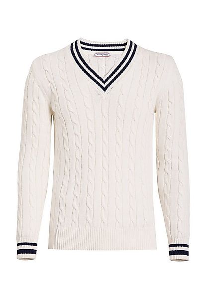 Felix Hardy V-Ausschnitt-Pullover Basic-Pullover mit V-Ausschnitt und Zopfm günstig online kaufen