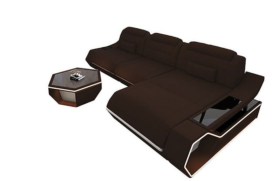 Sofa Dreams Ecksofa Polster Ecksofa Toscano L Form, LED Beleuchtung günstig online kaufen