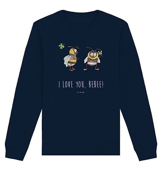 Mr. & Mrs. Panda Longpullover Größe L Bienen Paar - French Navy - Geschenk, günstig online kaufen