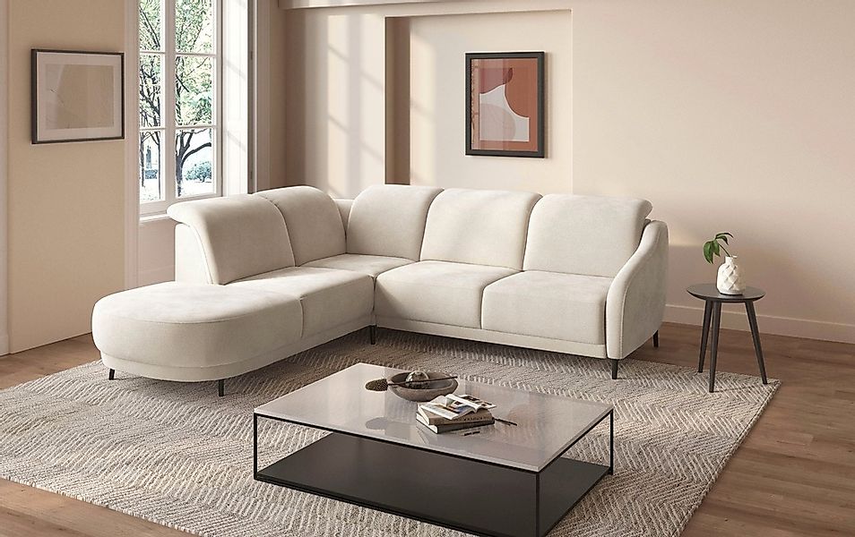 sit&more Ecksofa »Blues L-Form«, wahlweise mit Klapptisch und USB günstig online kaufen