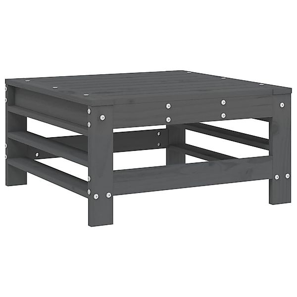 vidaXL Sofaelement Gartenhocker Grau Massivholz Kiefer günstig online kaufen