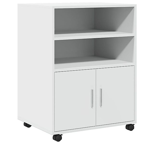 vidaXL Aktenschrank Rollschrank Weiß 60x48x81 cm Holzwerkstoff (1-St) günstig online kaufen