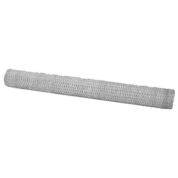 vidaXL Hexagonzaun Silber 1,6 x 25 m Verzinkter Stahl 42005698 günstig online kaufen