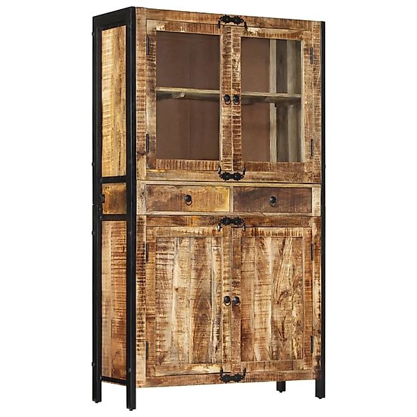 vidaXL Highboard 100x40x175 cm Massives Raues Mangoholz 351709 günstig online kaufen