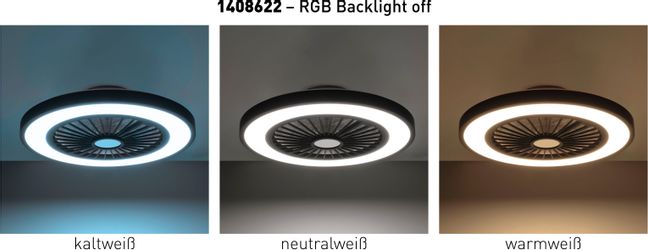 my home LED Deckenleuchte Yuri Deckenventilator, günstig online kaufen
