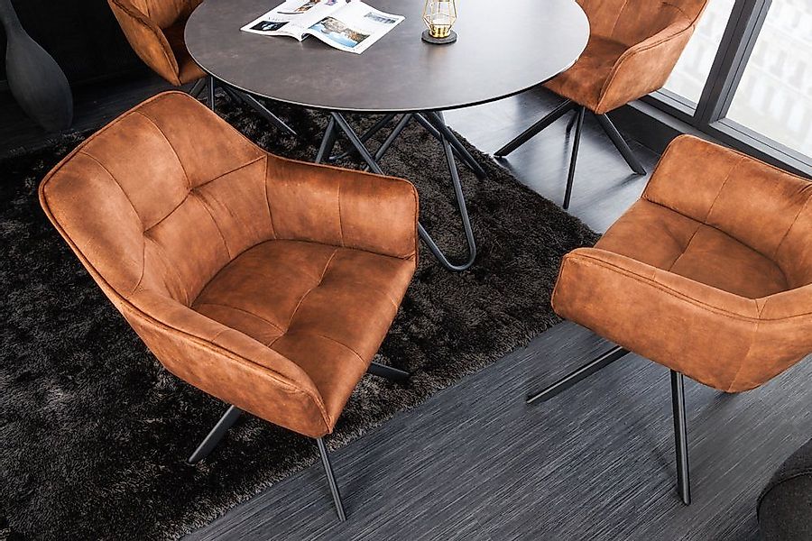 riess-ambiente Esszimmerstuhl LOFT rost braun / günstig online kaufen