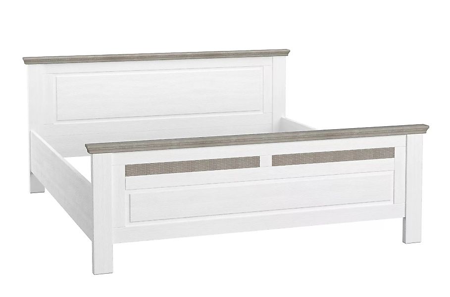 Doppelbett 180x200 weiß grau Pinie Locarno günstig online kaufen