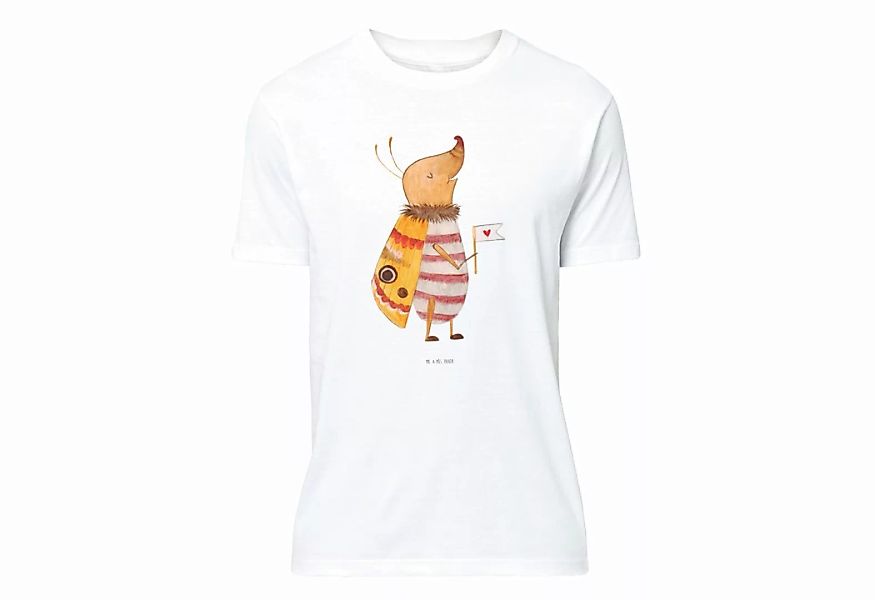 Mr. & Mrs. Panda T-Shirt Nachtfalter mit Fähnchen - Weiß - Geschenk, lustig günstig online kaufen