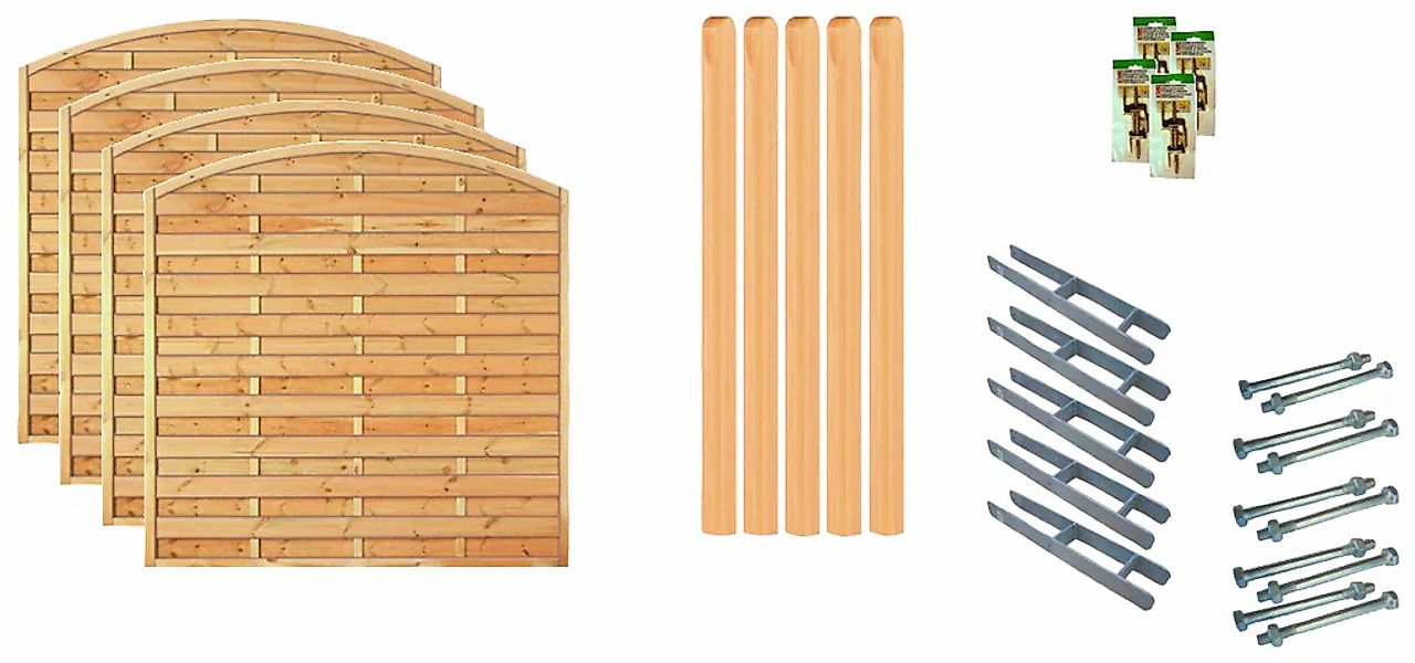 Tetzner & Jentzsch Dichtzaun "Madison 2" 4 Elemente, LxH: 765x180 cm günstig online kaufen