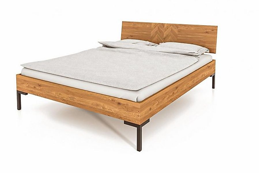 Natur24 Einzelbett Bett Seiba 2 Sonderlänge 90x210 Wildeiche Holzkopfteil u günstig online kaufen