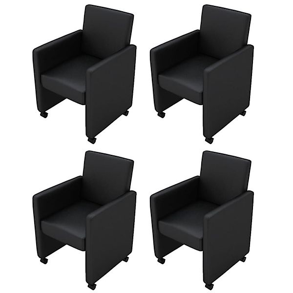 vidaXL Esszimmerstuhl Esszimmerstühle 4 Stk. Schwarz günstig online kaufen