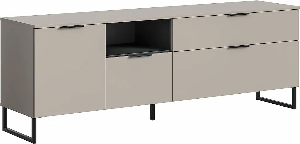 Home affaire Lowboard "ADIO, Breite 185 cm, 2 Klappen, 1 Schubkasten, 1 Tür günstig online kaufen