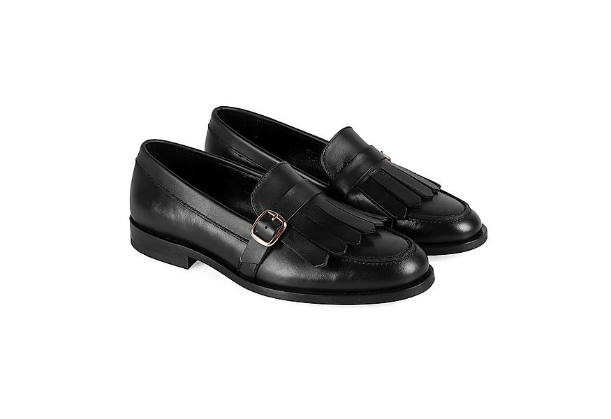 Desa Damen-Lederpantoletten – Flacher Absatz, atmungsaktiv Loafer günstig online kaufen