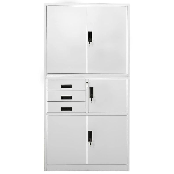 vidaXL Aktenschrank Büroschrank Hellgrau 90x40x180 cm günstig online kaufen