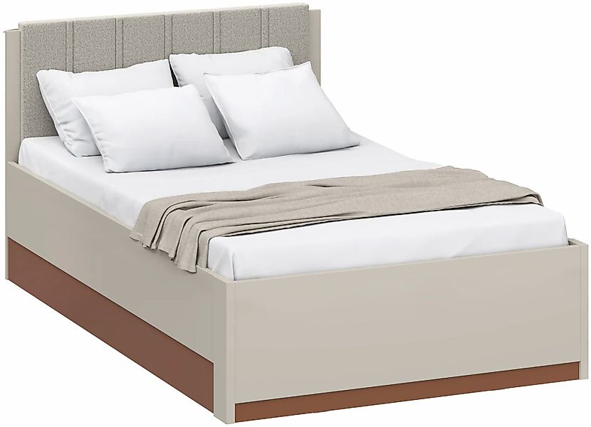 FORTE Bettgestell "Milles" aufklappbarer Lattenrost und gepolstertes Kopfte günstig online kaufen