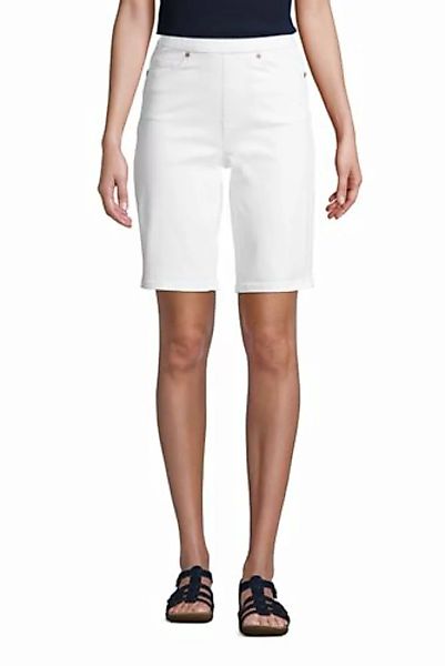 Jeans-Bermudas High Waist mit Dehnbund, Damen, Größe: M Normal, Weiß, Denim günstig online kaufen