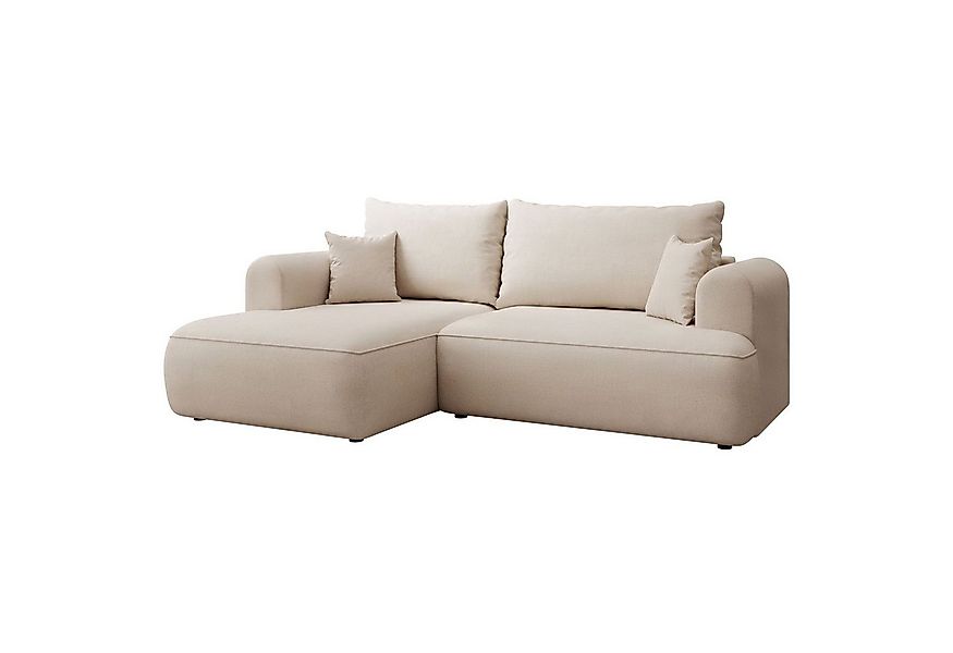 Selsey Ecksofa OVO MINI, Schlaffunktion 124x190 cm, Bettkasten, 2 Zierkisse günstig online kaufen