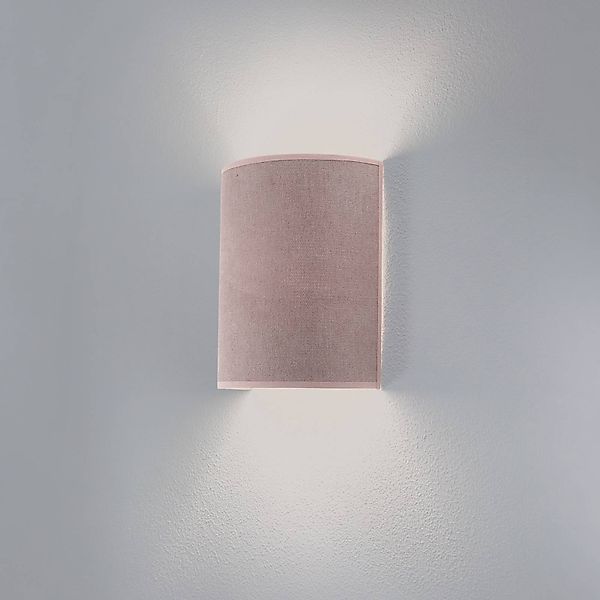 Wandleuchte Celine, Soro, rosa, Stoff, E27 günstig online kaufen