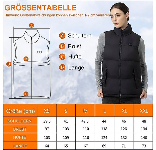 Mincoo Funktionsweste Beheizbare Weste Damen mit 18400mAh Powerbank 3 Einst günstig online kaufen