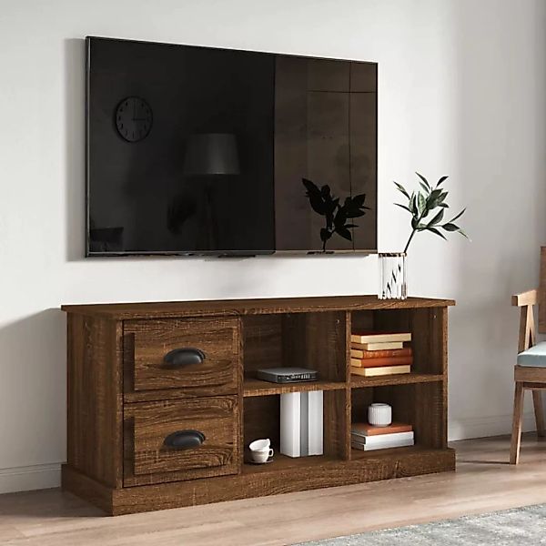 Vidaxl Tv-schrank Braun Eichen-optik 102x35,5x47,5 Cm Holzwerkstoff günstig online kaufen