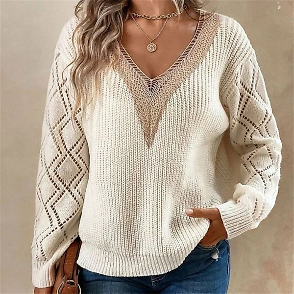 RUZU UG Strickpullover Pullover damen Strickjacke winter modischer Pullover günstig online kaufen