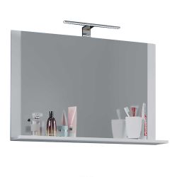 Gästebad Möbel in Weiß Hochglanz 52 cm tief (zweiteilig) günstig online kaufen