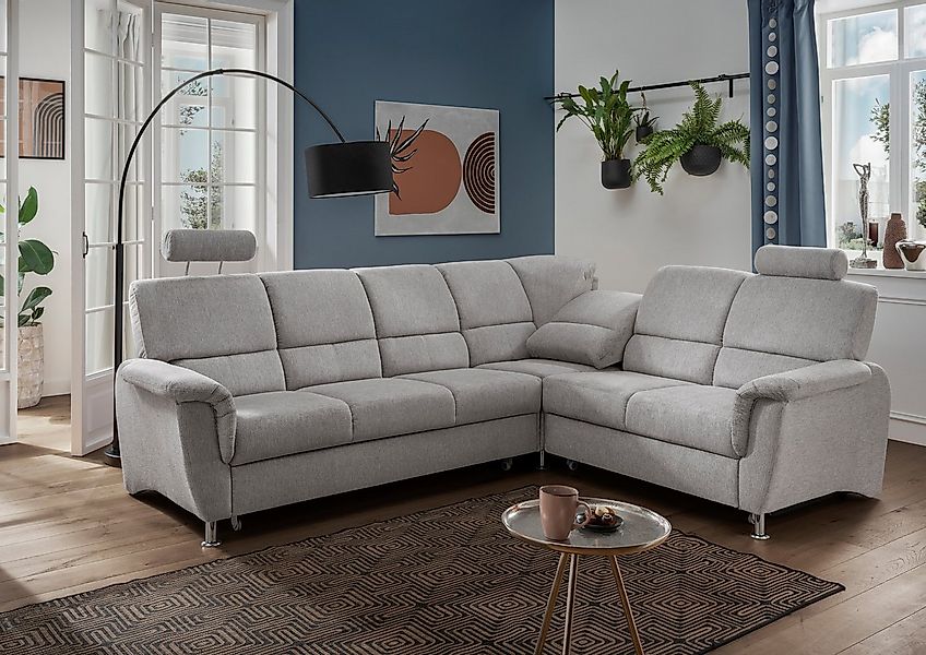 Home affaire Ecksofa Pisa L-Form, mit Schlaffunktion, Stauraum, 2x höhenver günstig online kaufen