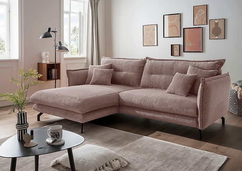 Home affaire Ecksofa "LAVA Breite 255 cm, modern und elegant, aktuelle Kiss günstig online kaufen