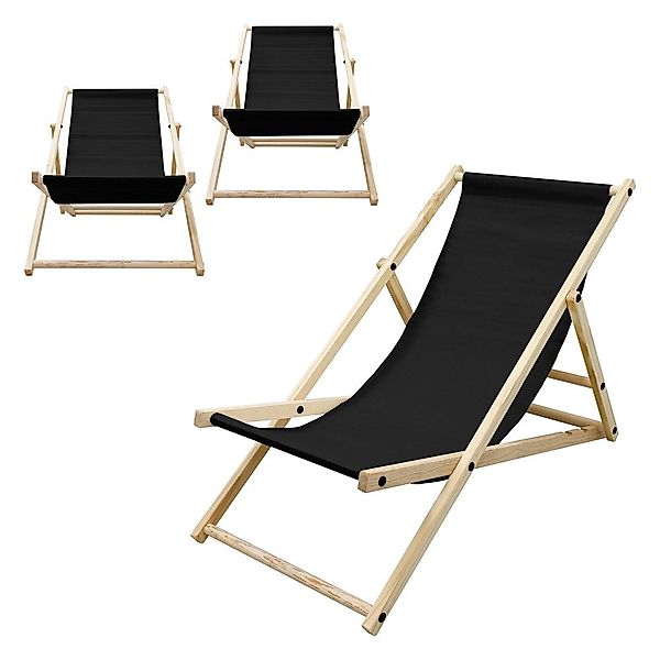 ECD Germany Gartenliege Holz Beachstuhl klappbarer günstig online kaufen