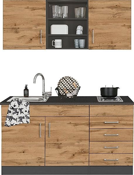 KOCHSTATION Pantryküche KS-Mali, Breite 150 cm, wahlweise mit E-Geräten günstig online kaufen