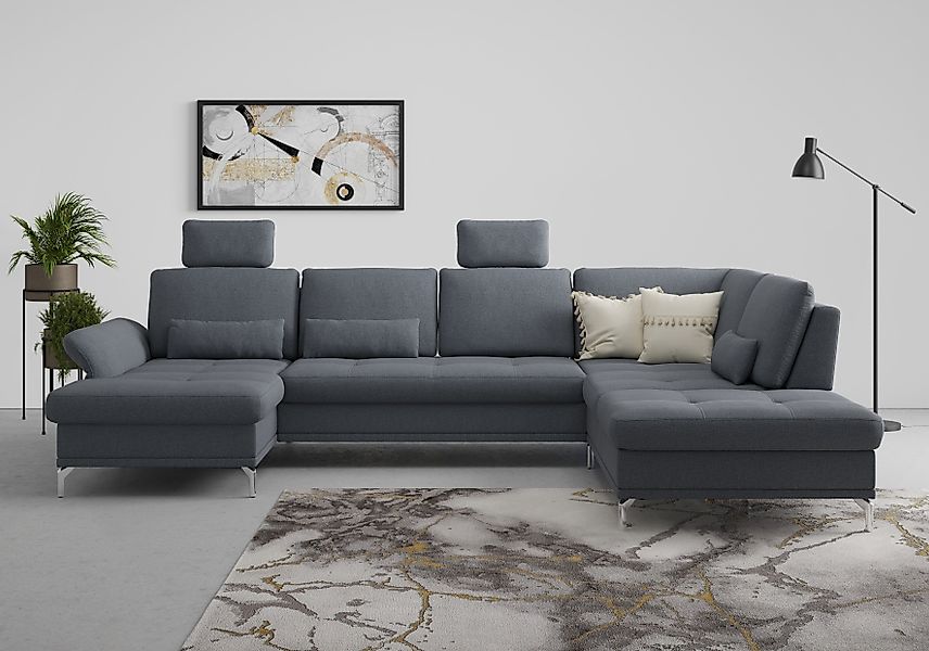 INOSIGN Wohnlandschaft "Palm Beach U-Form" Federkern, mit Sitztiefenverstel günstig online kaufen