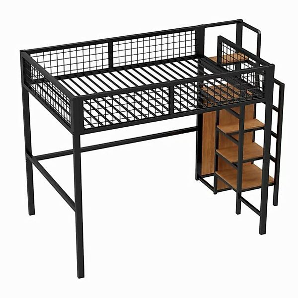 HAUSS SPOLE Metallbett 140x200 mit Leiter, Eisenrahmen und Lagerregal, Klei günstig online kaufen