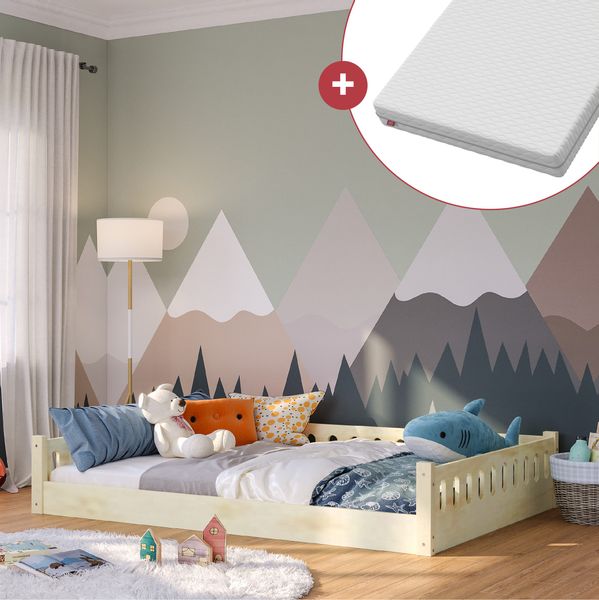 Bellabino Kinderbett Miera (Bodenbett 140x200 cm, günstig online kaufen