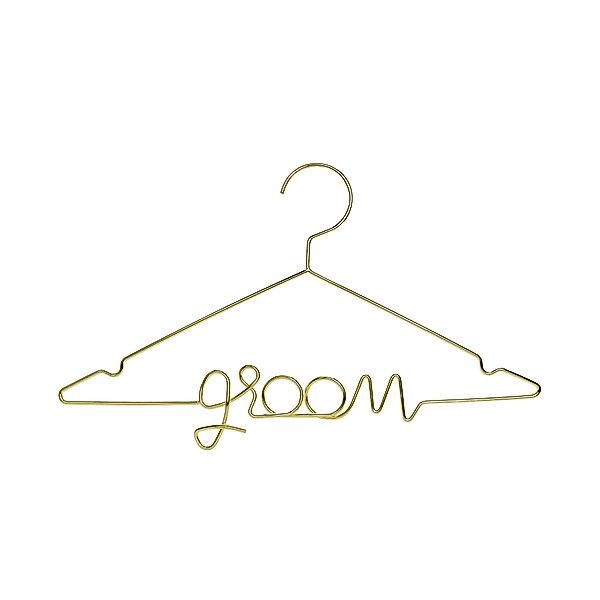partydeco Kleiderbügel, Kleiderbügel Metall 45x27cm Groom günstig online kaufen