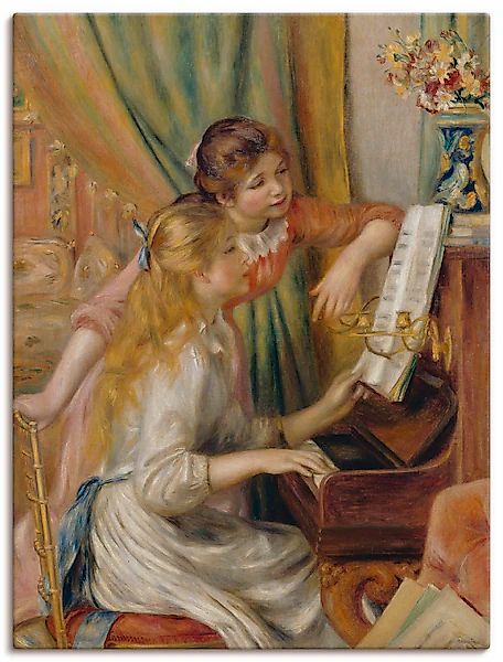 Artland Leinwandbild »Zwei Mädchen am Klavier« Kind 1 Stk. tlg. auf Keilrah günstig online kaufen