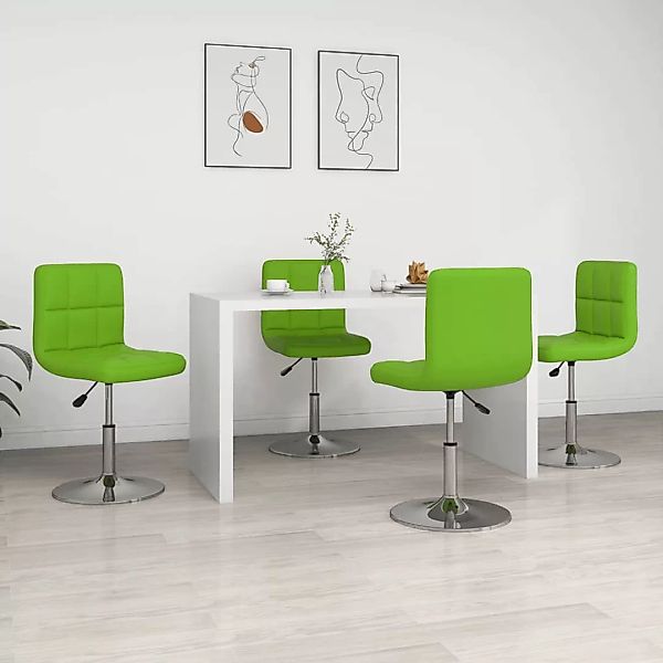 Esszimmerstühle 4 Stk. Grün Kunstleder günstig online kaufen