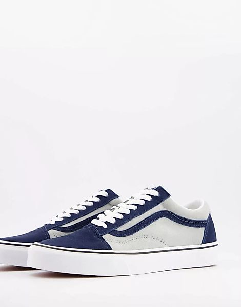 Vans – Old Skool – Sneaker in Marineblau/Grau-Weiß günstig online kaufen