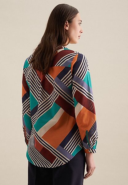 seidensticker Klassische Bluse "Schwarze Rose" Tunika Geometrische Muster günstig online kaufen