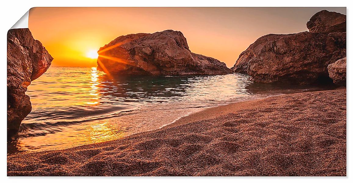 Artland Wandbild "Sonnenuntergang und Strand", Strand, (1 St.), als Alubild günstig online kaufen