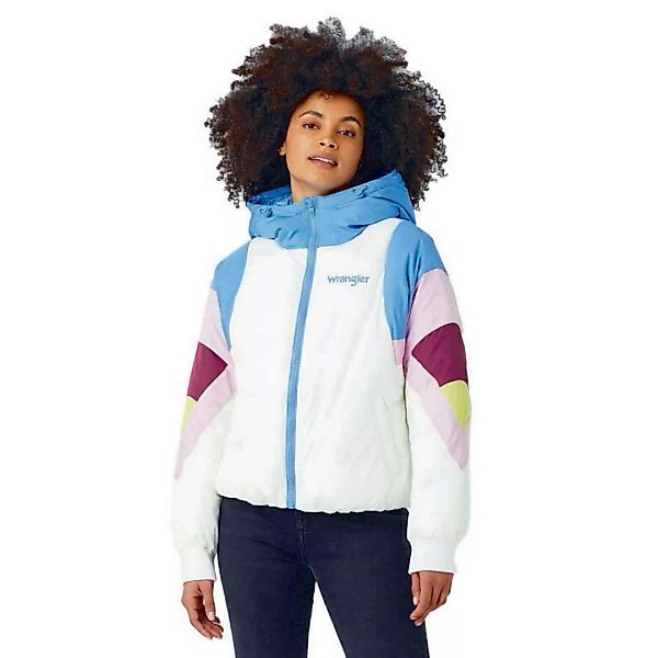 Wrangler Rainbow Puffer Jacke M Worn White günstig online kaufen