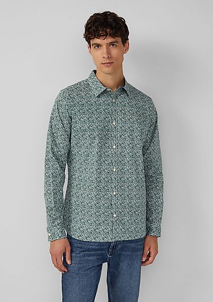 s.Oliver Langarmhemd Slim Fit: Baumwollhemd mit günstig online kaufen
