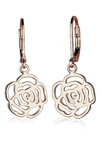 Elli Paar Ohrhänger Ohrhänger mit Blume 925 Sterling Silber, Blume günstig online kaufen