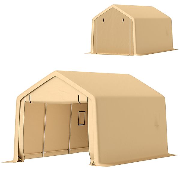 Outsunny Carport Zeltgarage 3 x 5,2 m, Außenautoparkplatz-Abdeckung, Lagerz günstig online kaufen