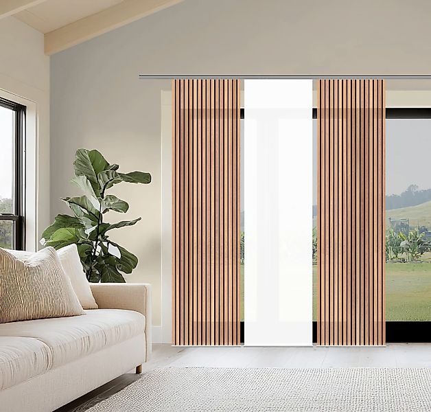 HOME WOHNIDEEN Schiebegardine "PANILO" Paneelwagen 3 Stk. tlg. Schiebewand günstig online kaufen