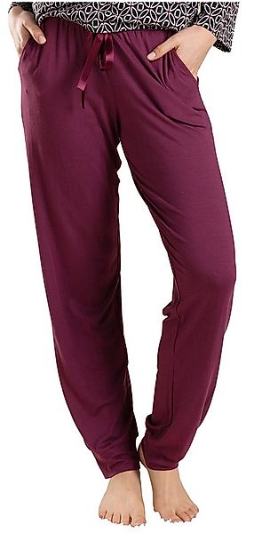 Nina Von C. Pyjamahose Damen Pyjamahose mit Bündchen (1-tlg) Modalmischung günstig online kaufen