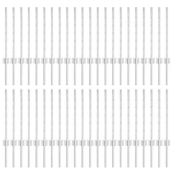 vidaXL Zaunpfosten 44 Stk Silber 100 cm Stahl 3335951 günstig online kaufen