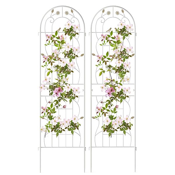 COSTWAY Gartenzaun, für Kletterpflanzen, Metall, 180x50 günstig online kaufen