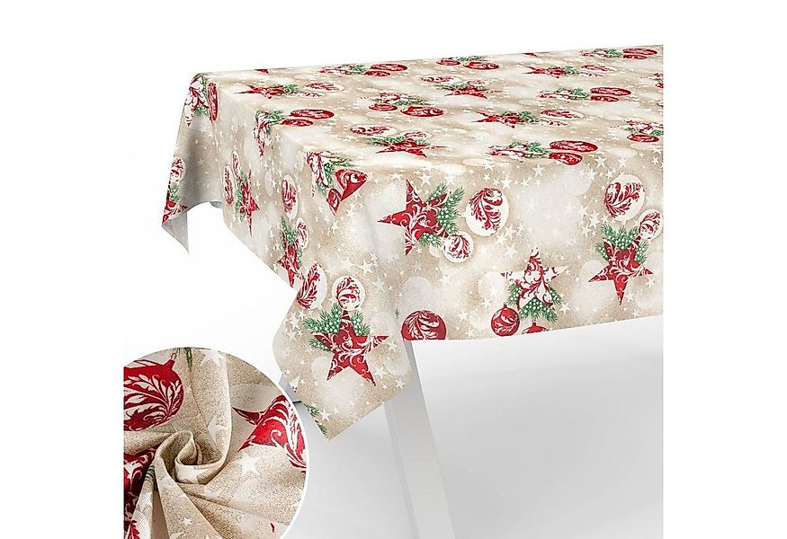 ANRO Tischdecke abwaschbar mit Motiv schmutzabweisend Stoff-Wachstuch 2.0 ( günstig online kaufen