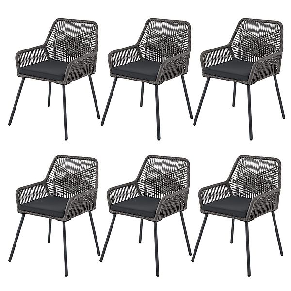 Juskys Gartenstuhl Kostas (6 St), Gartenmöbel günstig online kaufen
