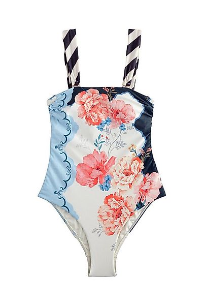 Next Badeanzug Shaping-Badeanzug ohne Träger mit Kontraststreifen (1-St) günstig online kaufen